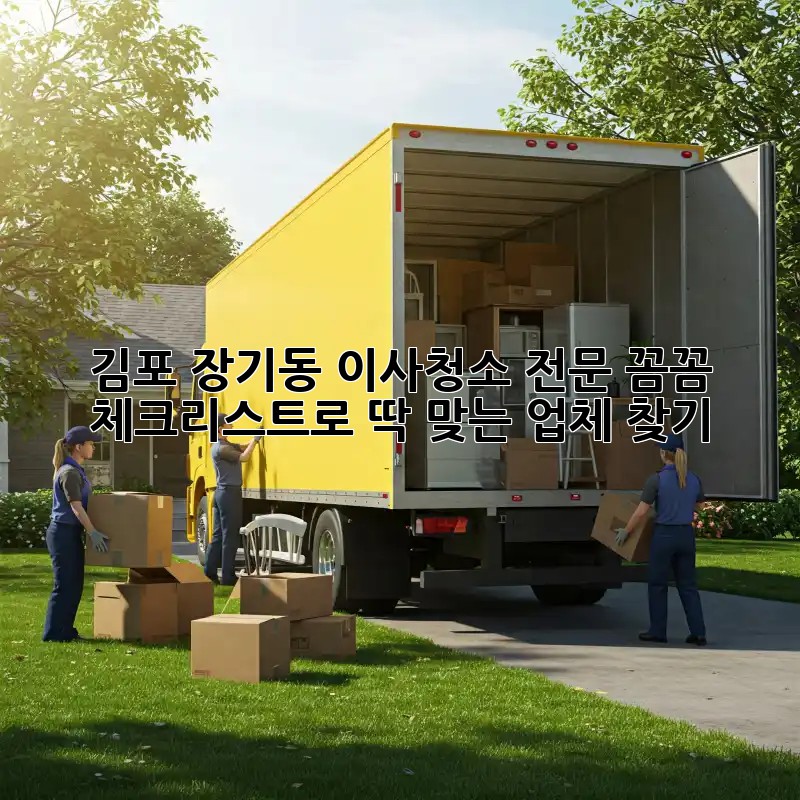 김포 장기동 이사청소 전문: 꼼꼼 체크리스트로 딱 맞는 업체 찾기! ✨