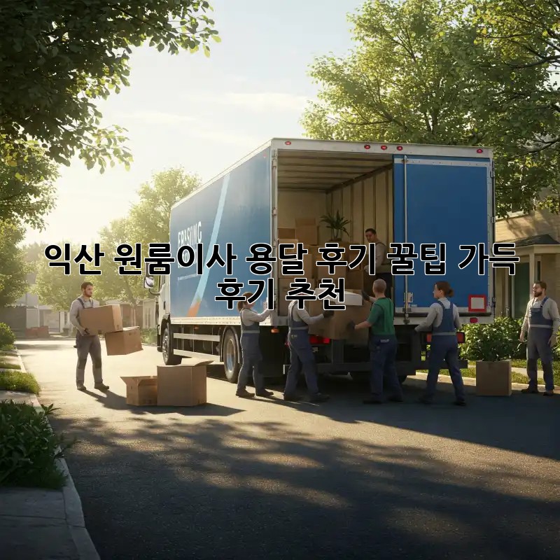 익산 원룸이사 용달 후기: 꿀팁 가득 후기 추천!