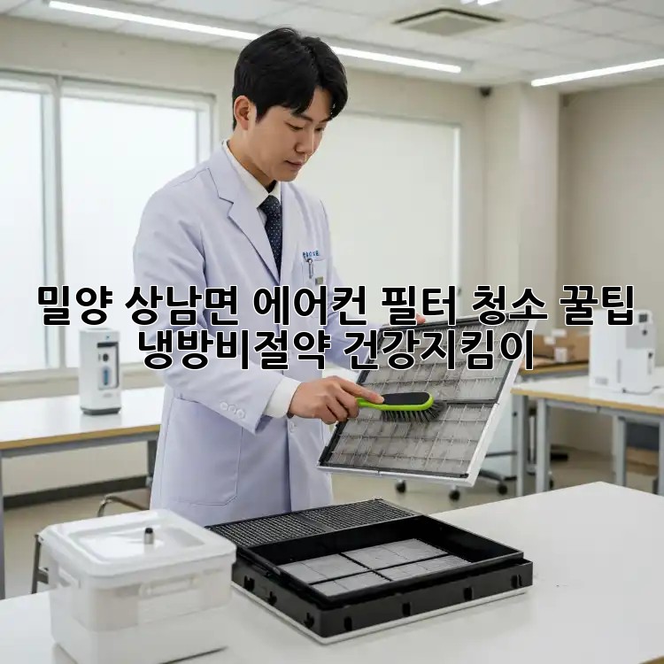 밀양 상남면 에어컨 필터 청소 꿀팁 💨 #냉방비절약 #건강지킴이