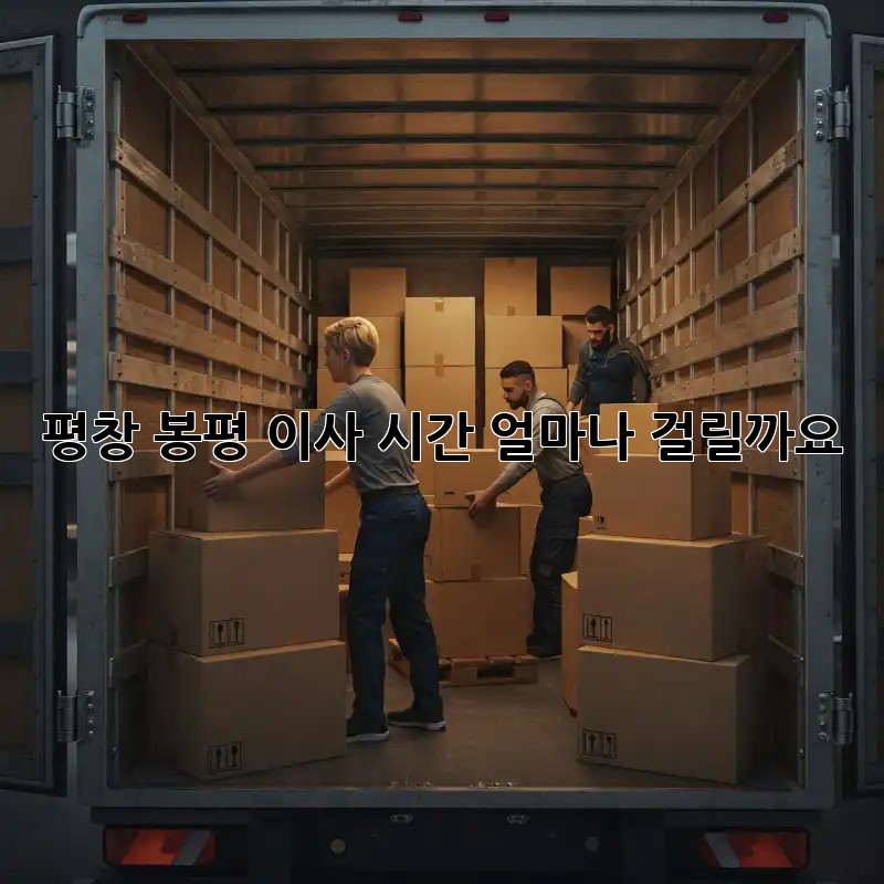 평창 봉평 이사 시간, 얼마나 걸릴까요?