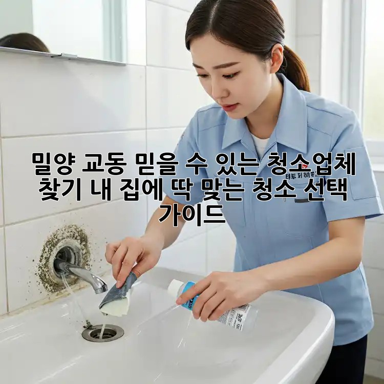 밀양 교동 믿을 수 있는 청소업체 찾기: 내 집에 딱 맞는 청소 선택 가이드