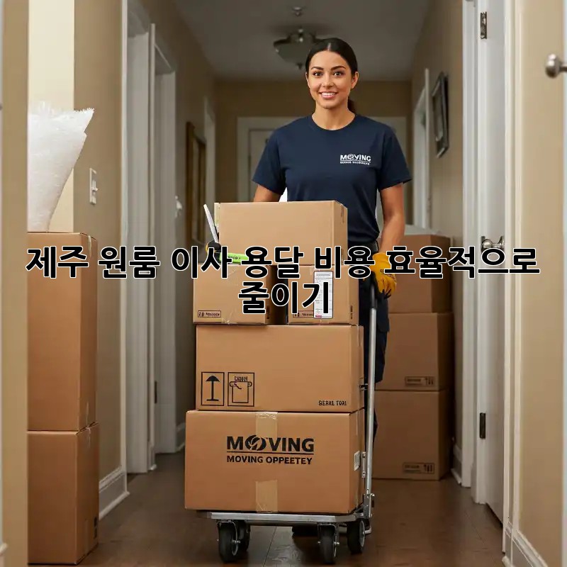 제주 원룸 이사, 용달 비용 효율적으로 줄이기