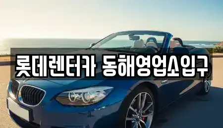 강원 동해시 이도동 렌트카 전문 롯데렌터카 동해영업소입구