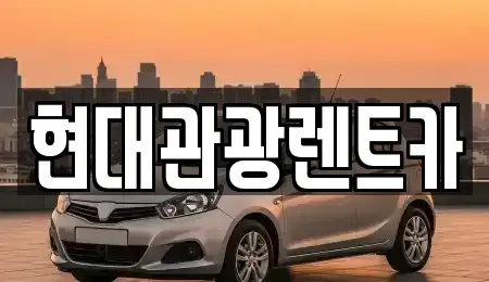 강원 속초시 설악동 렌트카 전문 현대관광렌트카