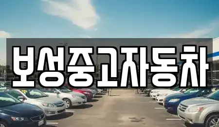 강원특별자치도 원주시 우산동 중고차 전문 보성중고자동차