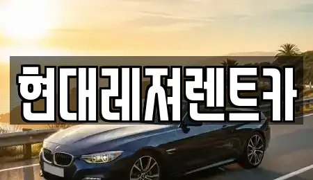 경기 광주시 회덕동 렌트카 전문 현대레져렌트카