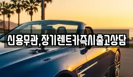 경기 부천시 오정구 장기렌트카 전문 신용무관,장기렌트카즉시출고상담