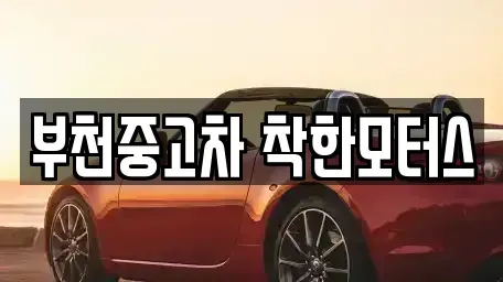 경기 부천시 오정구 중고차 전문 부천중고차 착한모터스