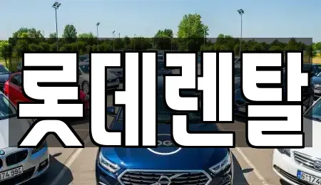 경기 안양시 동안구 호계동 렌트카 전문 롯데렌탈