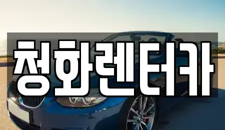 경기 용인시 수지구 단기렌트카 전문 청화렌터카