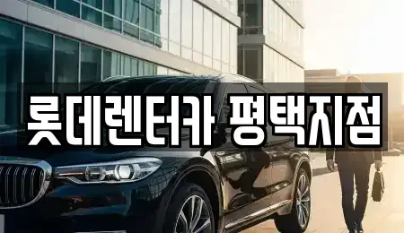 경기 평택시 고덕면 단기렌트카 전문 롯데렌터카 평택지점