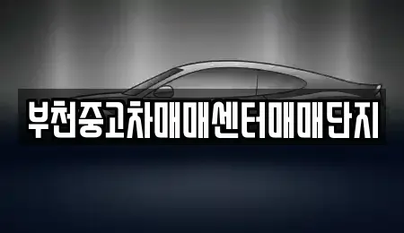 경기도 부천시 소사구 소사본동 중고차 전문 부천중고차매매센터매매단지