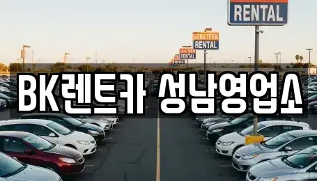 경기도 성남시 분당구 야탑동 장기렌트카 전문 BK렌트카 성남영업소