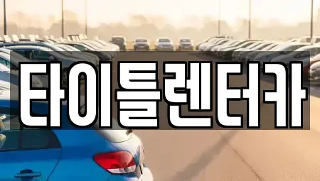 경기도 성남시 분당구 정자동 단기렌트카 전문 타이틀렌터카