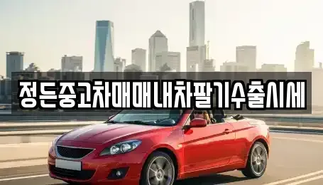 경기도 안성시 금광면 중고차 전문 정든중고차매매내차팔기수출시세