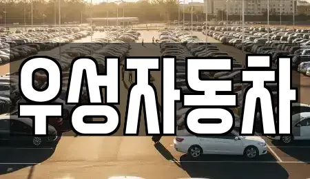 경기도 안성시 옥산동 중고차 전문 우성자동차