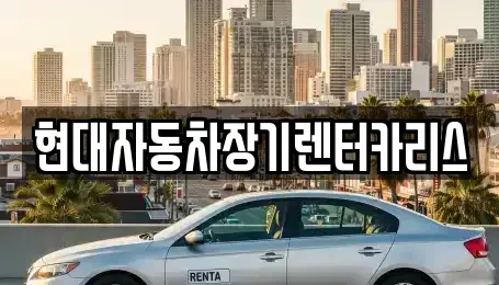 경기도 의왕시 포일동 장기렌트카 전문 현대자동차장기렌터카리스