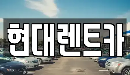 경남 양산시 용당동 렌트카 전문 현대렌트카