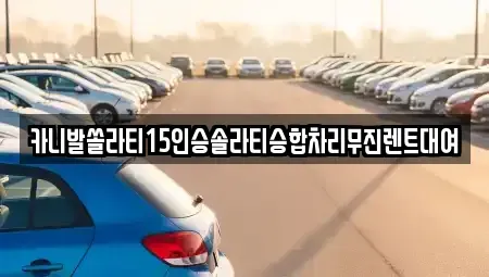 경남 창원시 마산합포구 예곡동 렌트카 전문 카니발쏠라티15인승솔라티승합차리무진렌트대여