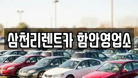경남 함안군 칠서면 렌트카 전문 삼천리렌트카 함안영업소