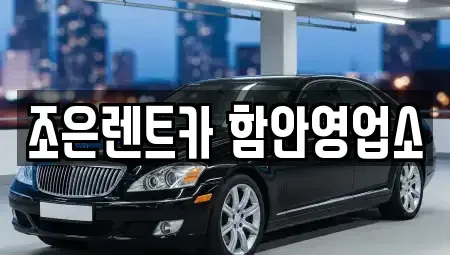 경남 함안군 칠서면 렌트카 전문 조은렌트카 함안영업소