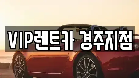 경북 경주시 서부동 렌트카 전문 VIP렌트카 경주지점