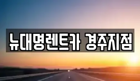 경북 경주시 효현동 렌트카 전문 뉴대명렌트카 경주지점