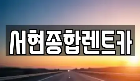 경북 경주시 효현동 장기렌트카 전문 서현종합렌트카