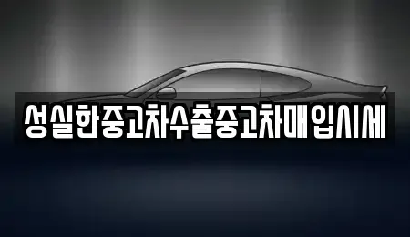 경북 김천시 성내동 중고차매입 전문 성실한중고차수출중고차매입시세