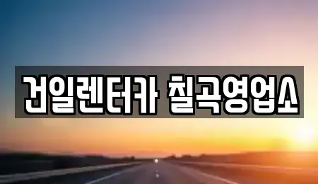 경북 칠곡군 지천면 렌트카 전문 건일렌터카 칠곡영업소