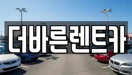경상남도 김해시 지내동 렌트카 전문 더바른렌트카