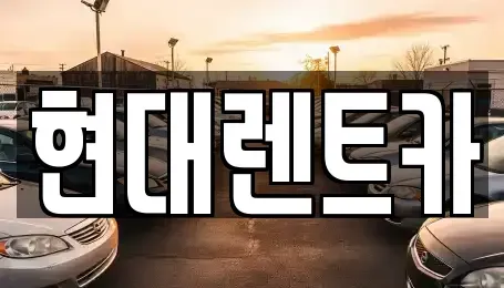 경상남도 양산시 주남동 렌트카 전문 현대렌트카