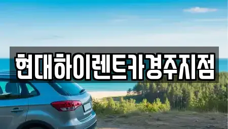 경상북도 경주시 충효동 렌트카 전문 현대하이렌트카경주지점