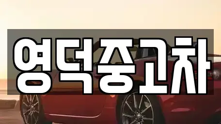 경상북도 영덕군 강구면 중고차매매 전문 영덕중고차