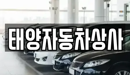 경상북도 칠곡군 약목면 중고차 전문 태양자동차상사