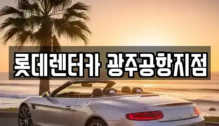 광주 광산구 소촌동 단기렌트카 전문 롯데렌터카 광주공항지점