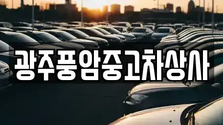 광주광역시 광산구 도천동 중고차매매 전문 광주풍암중고차상사