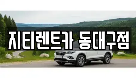 대구 동구 신평동 렌트카 전문 지티렌트카 동대구점