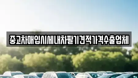 대구 동구 용계동 중고차매입 전문 중고차매입시세내차팔기견적가격수출업체