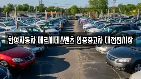 대전 유성구 전민동 중고차매입 전문 한성자동차 메르세데스벤츠 인증중고차 대전전시장