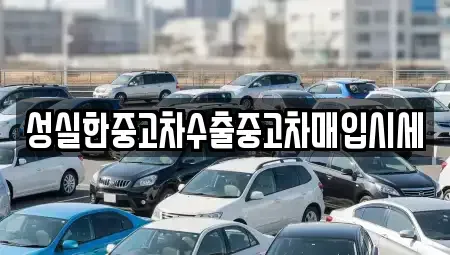 대전 중구 대사동 중고차매입 전문 성실한중고차수출중고차매입시세