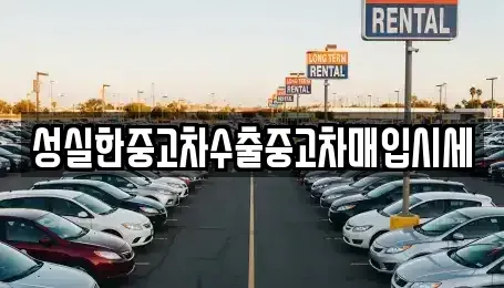 대전광역시 대덕구 비래동 중고차매입 전문 성실한중고차수출중고차매입시세