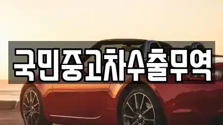 대전광역시 유성구 가정동 중고차 전문 국민중고차수출무역