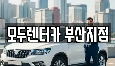 부산 금정구 남산동 렌트카 전문 모두렌터카 부산지점
