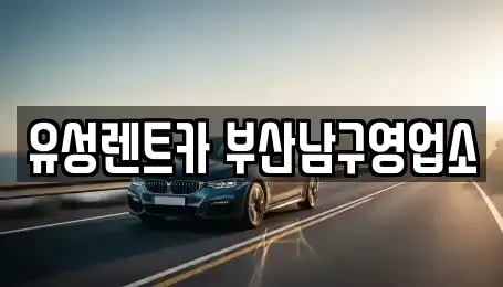 부산 남구 용호동 렌트카 전문 유성렌트카 부산남구영업소