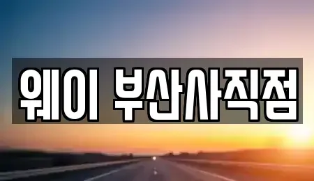 부산 동래구 사직동 렌트카 전문 웨이 부산사직점
