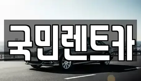 부산 서구 부민동2가 렌트카 전문 국민렌트카