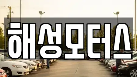 부산광역시 기장군 일광읍 중고차 전문 해성모터스