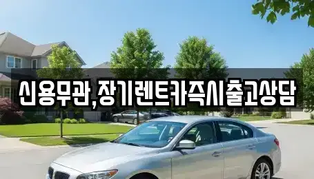 서울 금천구 독산동 장기렌트카 전문 신용무관,장기렌트카즉시출고상담