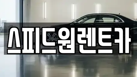 서울 동작구 사당동 렌트카 전문 스피드원렌트카